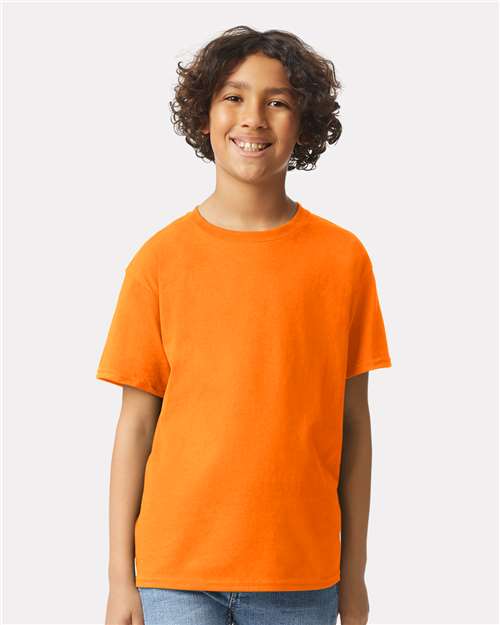 Gildan 2000B Safety Orange — on model front
