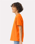 Gildan 2000B Safety Orange — on model side