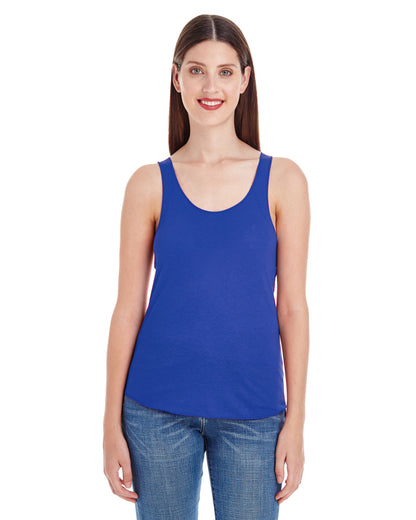 Women's Poly-Cotton Racerback Tank - Lapis