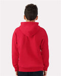 Gildan 18600B Red — on model back
