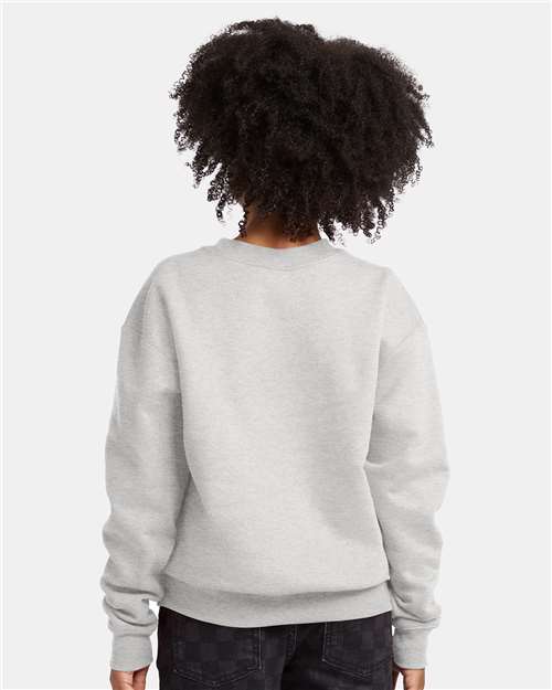 Hanes P360 Ash — on model back