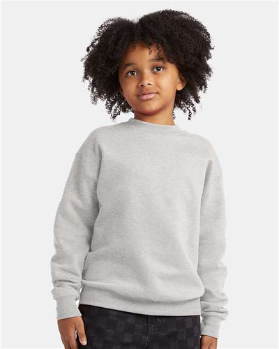 Hanes P360 Ash — on model front