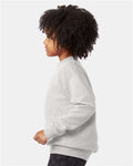 Hanes P360 Ash — on model side