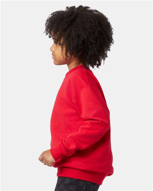 Hanes P360 Deep Red — on model side