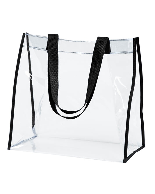 Clear PVC Tote - Black