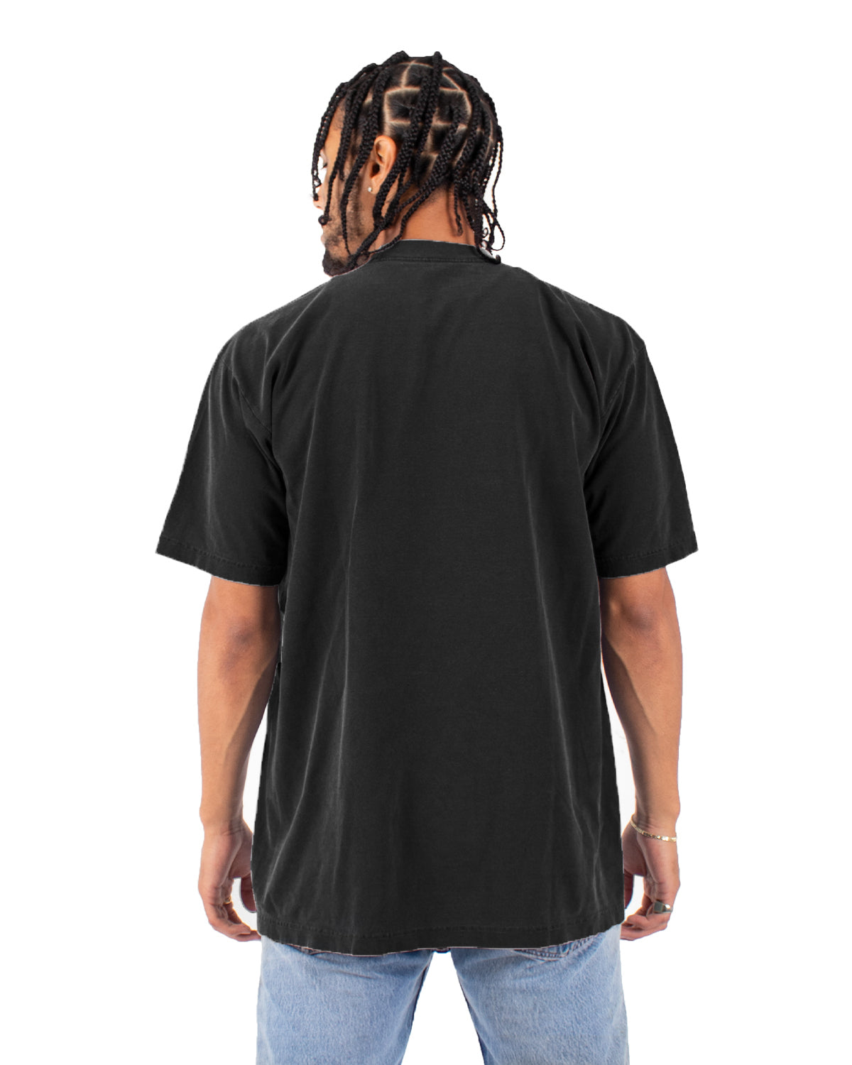 Garment-Dyed Crewneck T-Shirt - Black