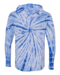 Unisex Tie Dye Hooded Pullover T-Shirt - Royal