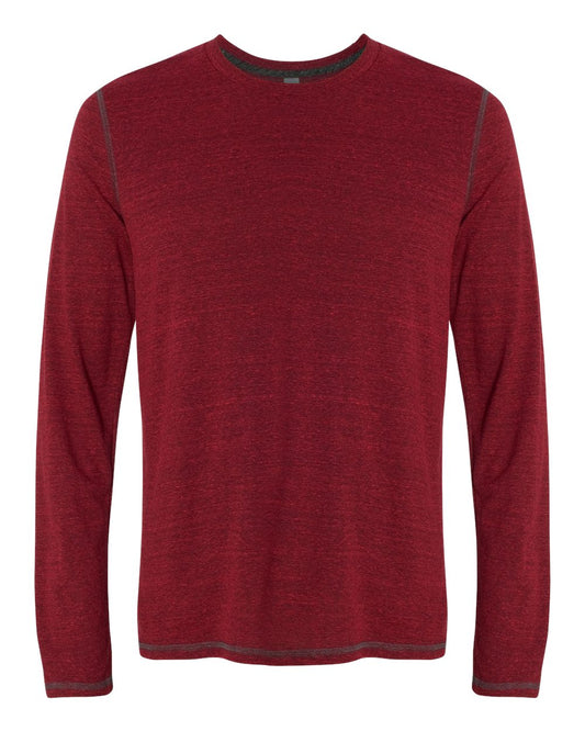 Long Sleeve Triblend T-Shirt - Red Heather Triblend