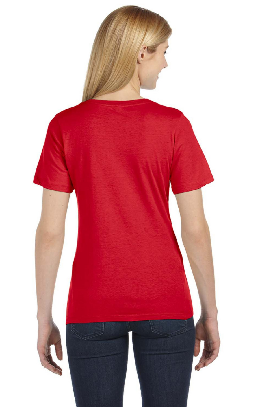 Missy Made in the USA Jersey Short-Sleeve V-Neck T-Shirt - Red