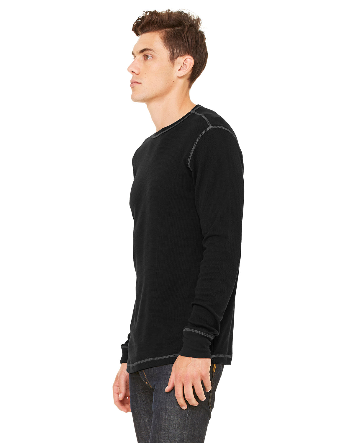 Men's Thermal Long-Sleeve T-Shirt - Black / Gray