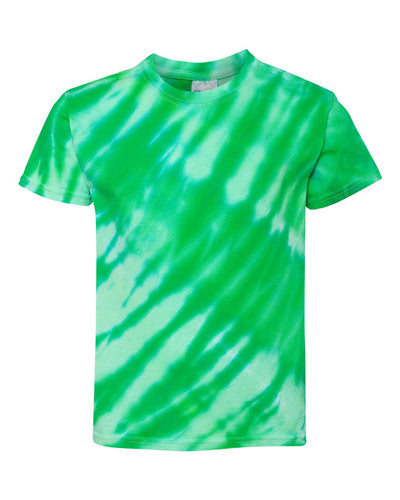 Youth One Color Tiger Stripe T-Shirt - Kelly