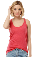 Women's Slim Fit Poly-Rich Racerback Tank - Heather Red