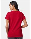 Hanes SL04 Deep Red — on model back