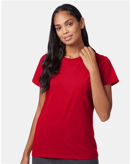 Hanes SL04 Deep Red — on model front
