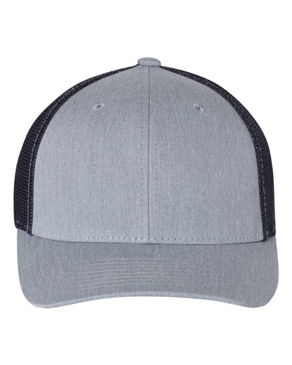 Fitted Trucker with R-Flex - Heather Gray / Navy