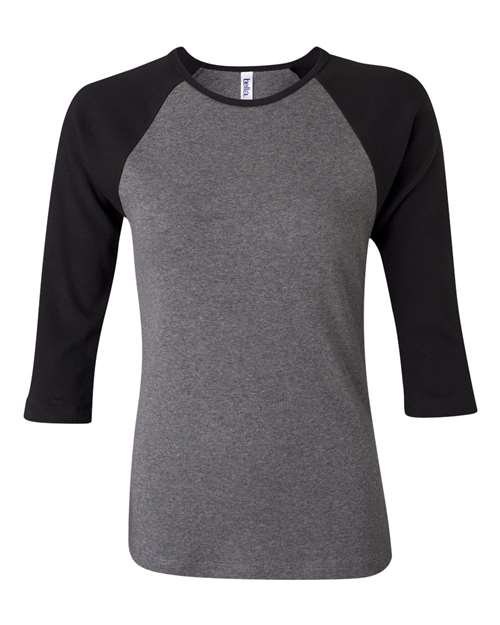 BELLA + CANVAS 2000 Deep Heather/ Black — front