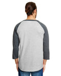 Unisex Raglan T-Shirt - Oxford Gray Heather / Ch Heather