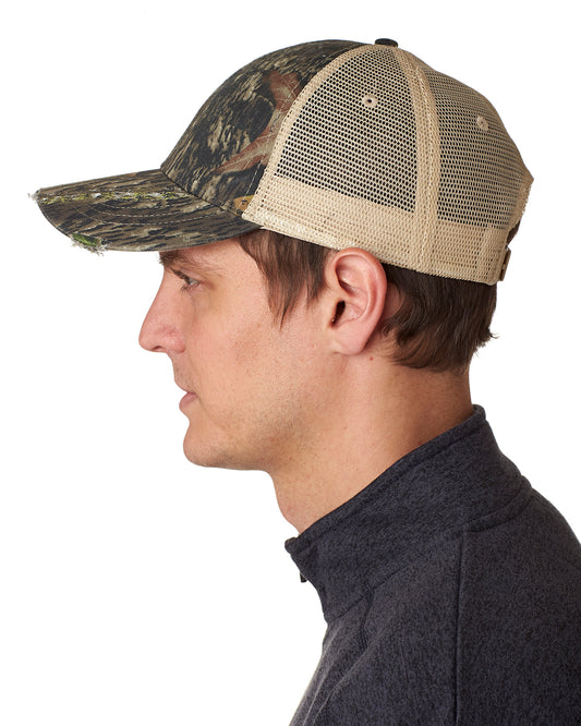 Distressed Ollie Cap - Hardwoods / Camo