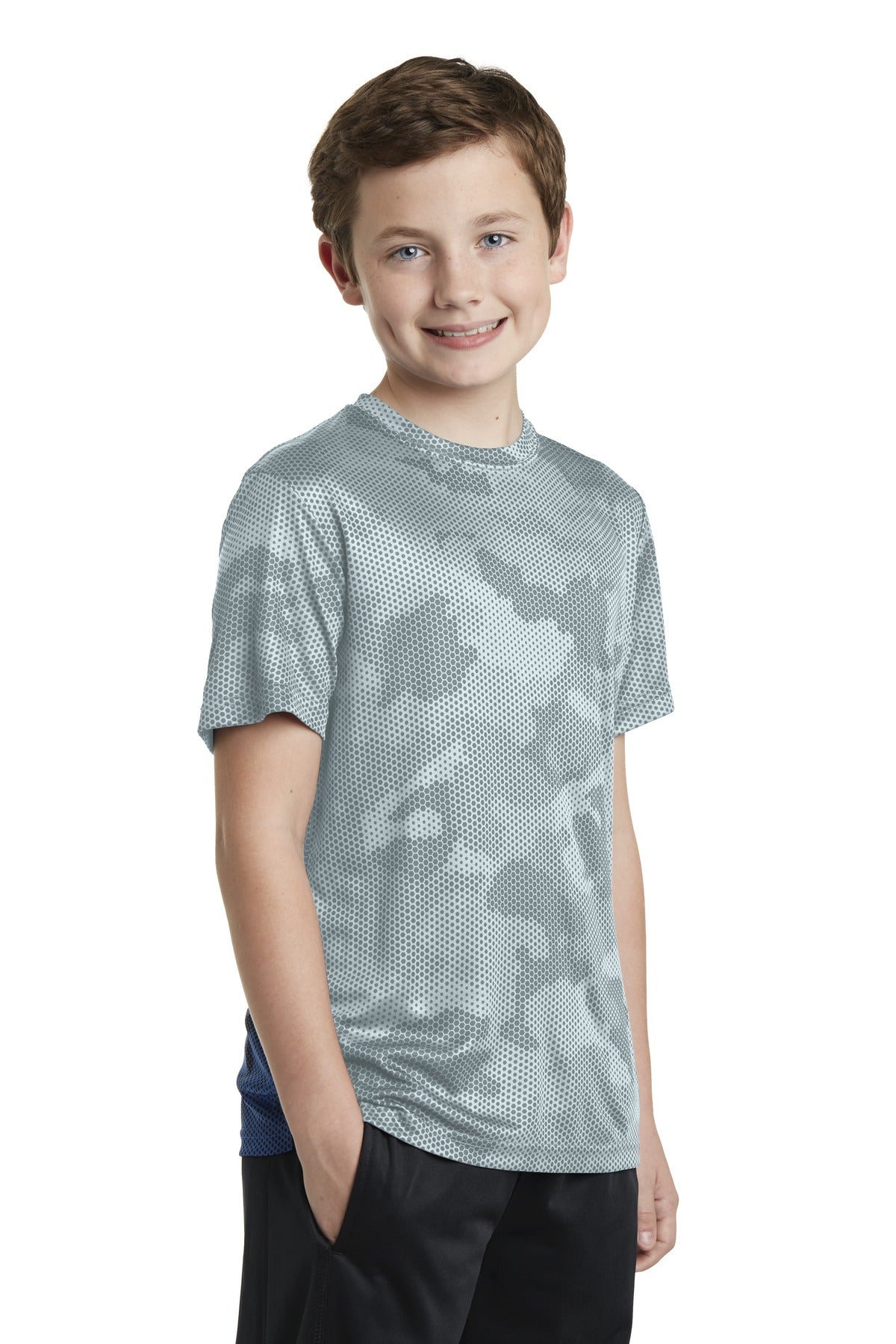 Youth CamoHex Tee - White