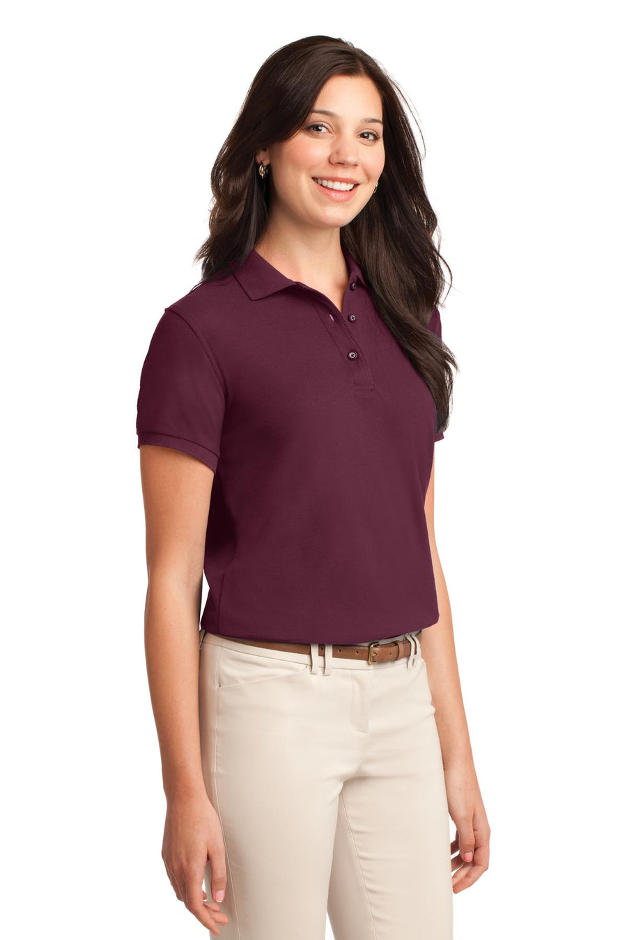Women's Silk Touch Polo - Burgundy