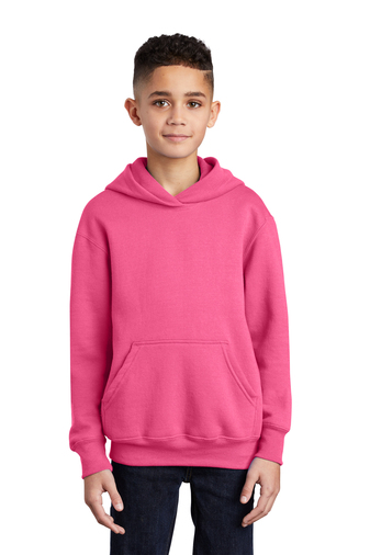 Youth Core Fleece Pullover Hoodie - Neon Pink