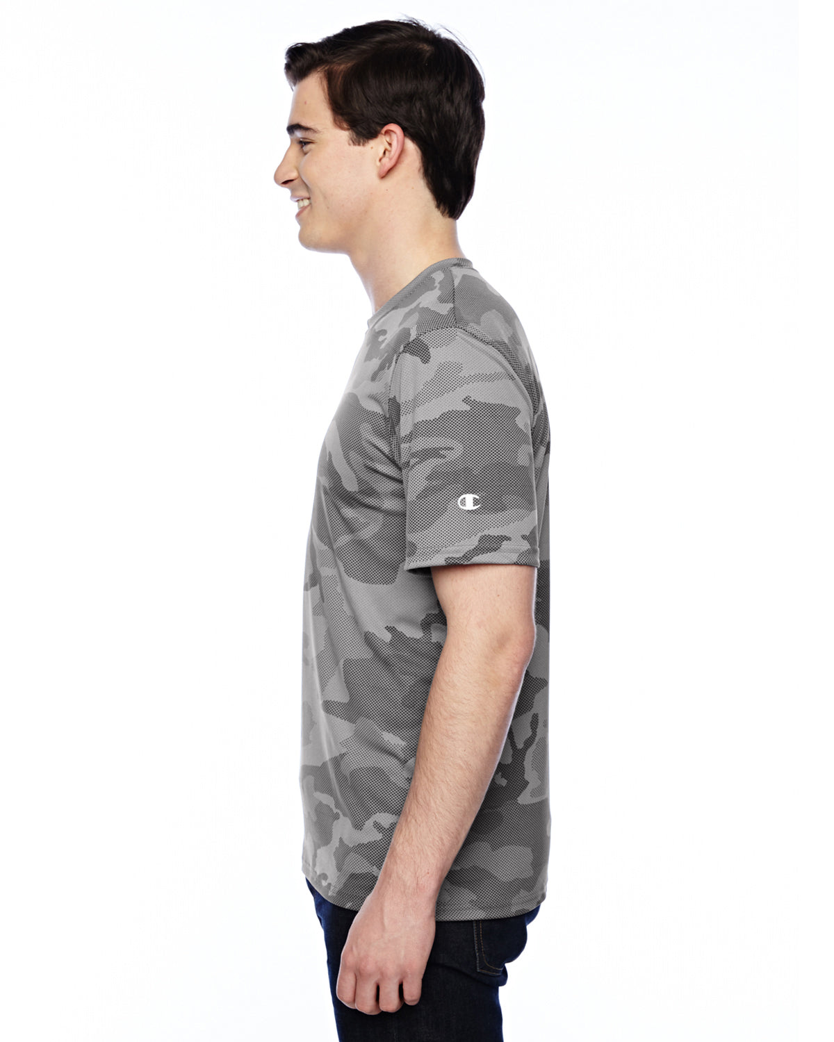 Unisex Double Dry® Interlock T-Shirt - Stone Gray Camo