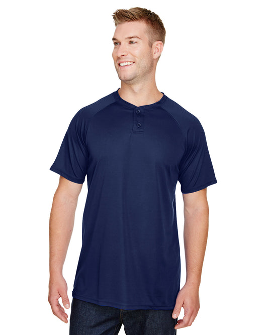 Unisex Attain 2-Button Baseball Jersey - Navy