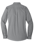 Women's Long Sleeve Carefree Poplin Shirt - Gusty Gray