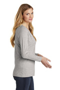 Women's Very Important Tee Long Sleeve V-Neck - Light Heather Gray
