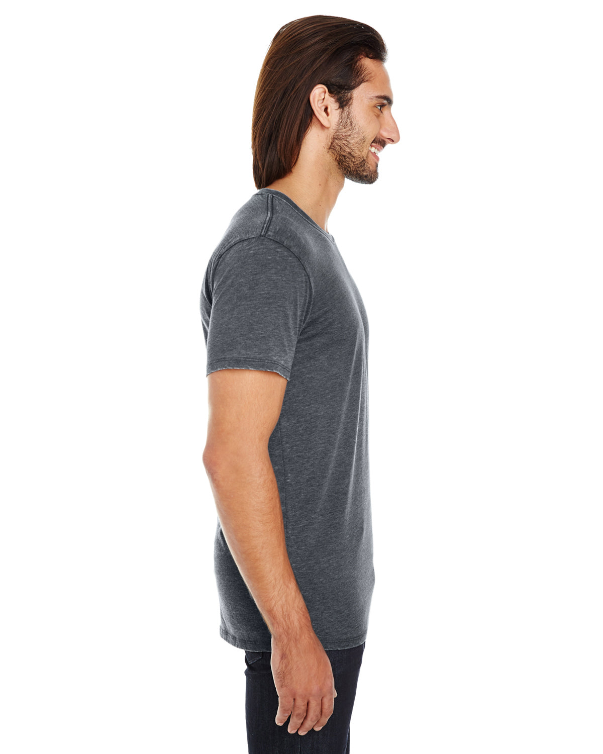 Unisex Vintage Dye Short-Sleeve T-Shirt - Vintage Charcoal