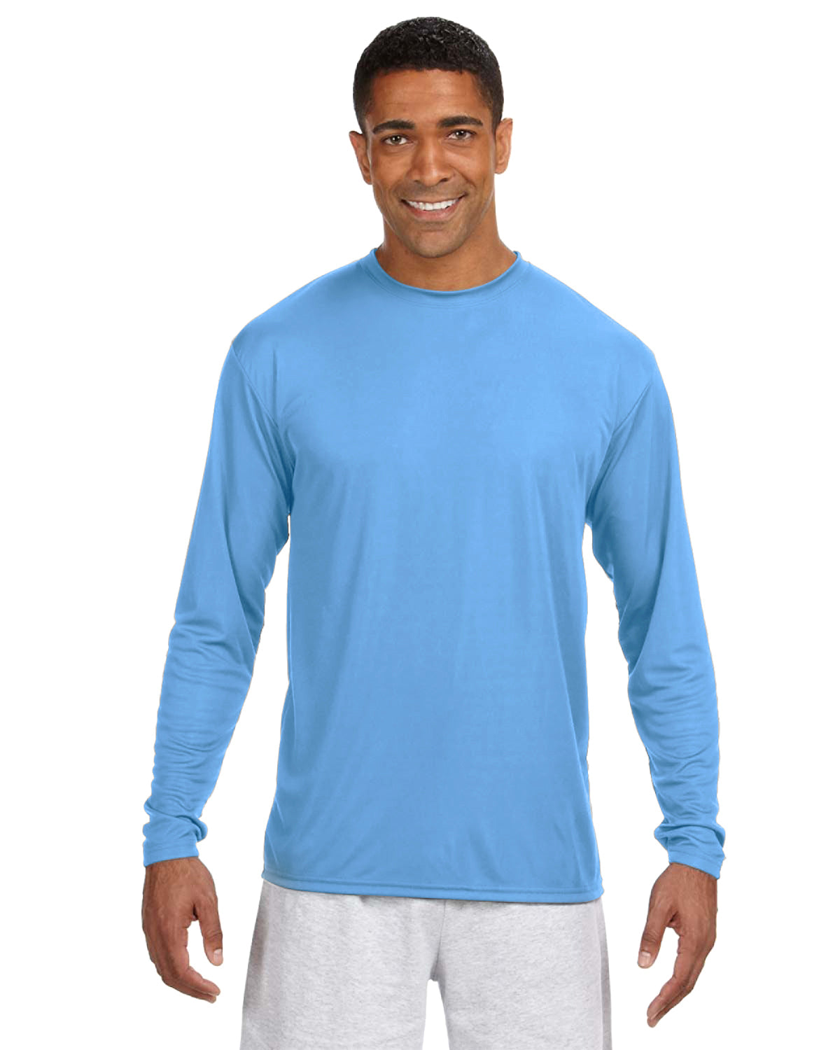 Men's Cooling Performance Long Sleeve T-Shirt - Light Blue