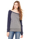 Bella + Canvas 7501 - Women's Sponge Fleece Wide Neck Sweatshirt - Heather Deep / Navy