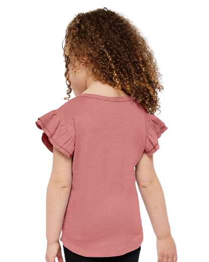 Toddler Flutter Sleeve T-Shirt - Mauvelous