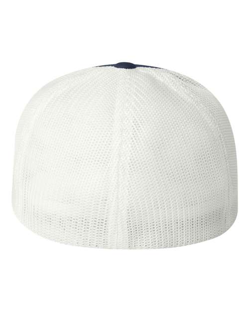 Flexfit 6511 Navy/ White — back