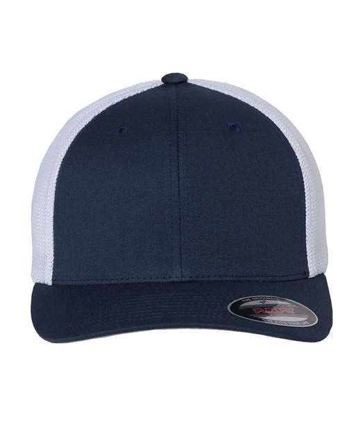 Flexfit 6511 Navy/ White — front