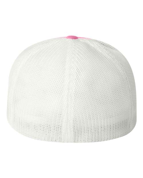 Flexfit 6511 Pink/ White — back