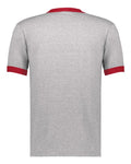 Augusta Sportswear 710 Athletic Heather/ Red — back