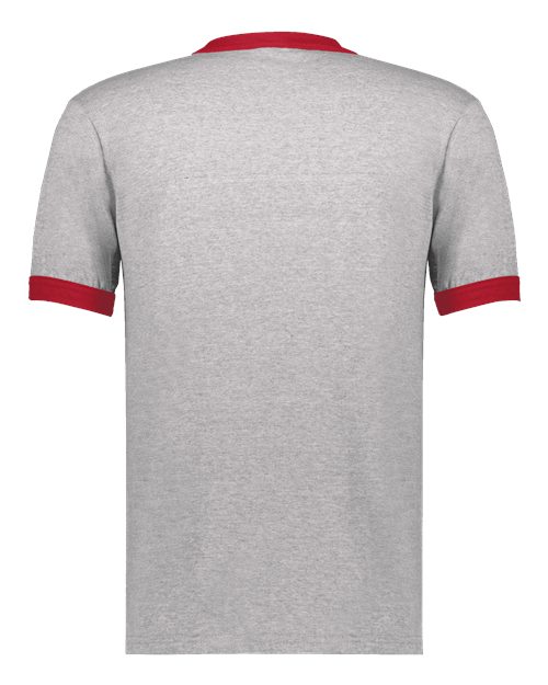 Augusta Sportswear 710 Athletic Heather/ Red — back