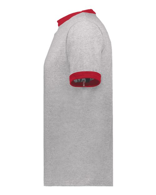 Augusta Sportswear 710 Athletic Heather/ Red — direct side