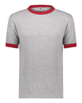 Augusta Sportswear 710 Athletic Heather/ Red — front