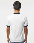 Augusta Sportswear 710 White/ Navy — on model back