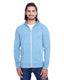 Threadfast Apparel 302Z - Unisex Triblend Full-Zip Light Hoodie - Royal Triblend