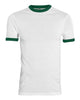 White / Dark Green