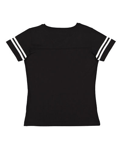 Women's Football T-Shirt - Black / White