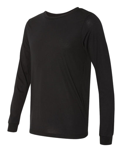 Unisex Jersey Long-Sleeve T-Shirt - Solid Black Triblend