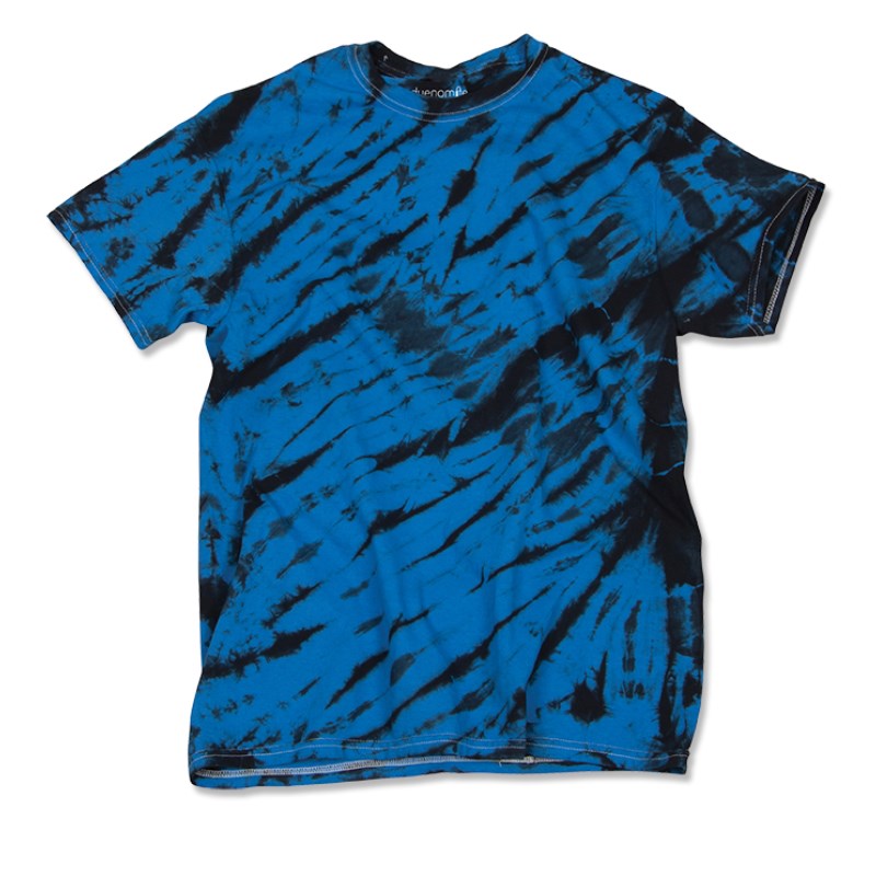 Youth One Color Tiger Stripe T-Shirt - Black/Royal