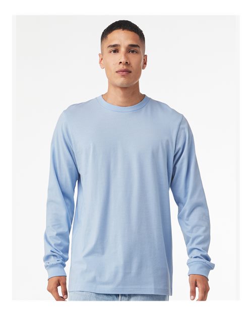 BELLA + CANVAS 3501 Baby Blue — on model front