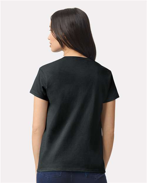 Gildan 2000L Black — on model back