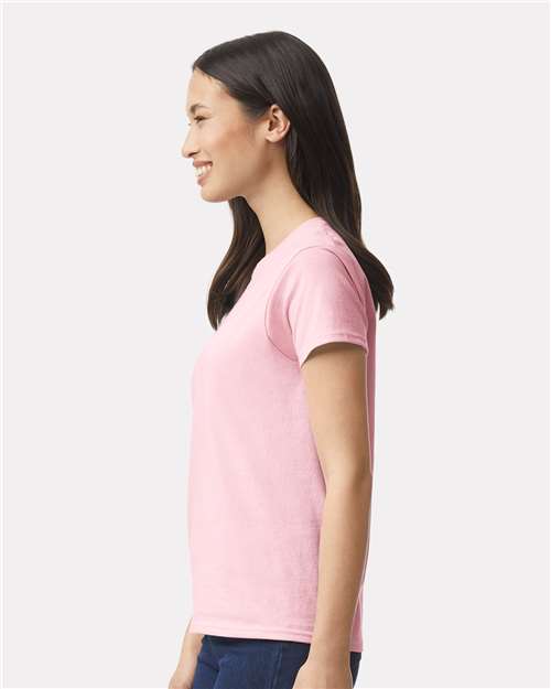 Gildan 2000L Light Pink — on model side