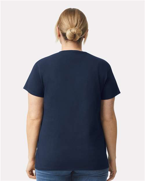 Gildan 2000L Navy — on model back